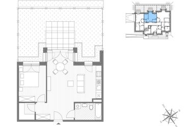 Rzut - Mieszkanie na sprzedaż 2 pokoje o powierzchni 52,92 m² - numer C.2 w Stawowa ABC