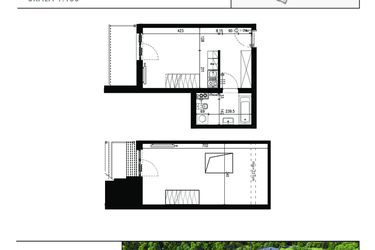 Rzut - Mieszkanie na sprzedaż 2 pokoje o powierzchni 48,12 m² - numer AB.4.058 w Nadolnik Compact Apartments etap III