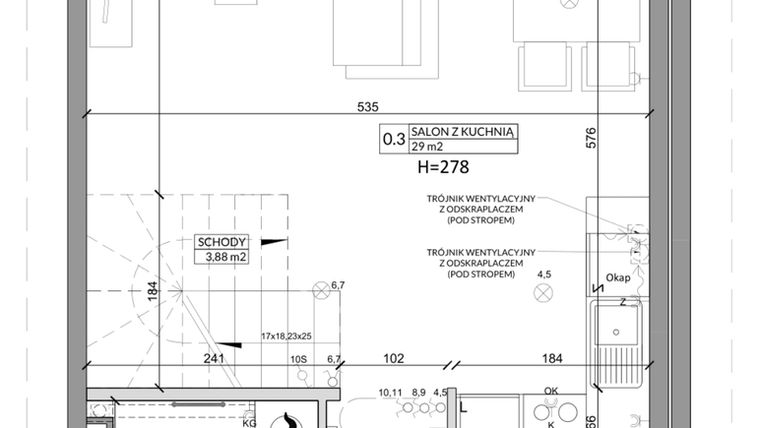 Rzut - Dom na sprzedaż 4 pokoje o powierzchni 79,04 m² - numer 4B w Osiedle Słoneczne