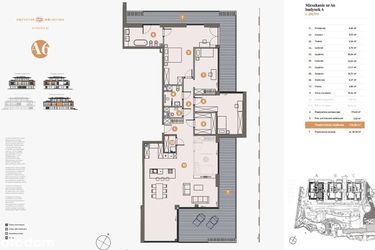 Rzut - Mieszkanie na sprzedaż 4 pokoje o powierzchni 179,96 m² - numer A6 w Przystań Wilhelma