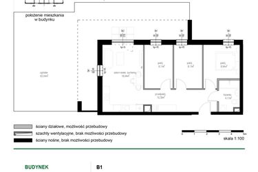 Rzut - Mieszkanie na sprzedaż 4 pokoje o powierzchni 57,76 m² - numer 8 w Wędrowna