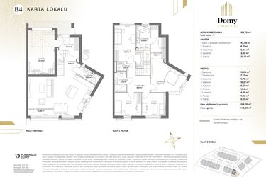 Rzut - Dom na sprzedaż 5 pokoi o powierzchni 166,73 m² - numer B4 w Domy u Źródeł Marii