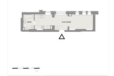 Rzut - Mieszkanie na sprzedaż 1 pokój o powierzchni 31,39 m² - numer A17 w Komuny Paryskiej 19a