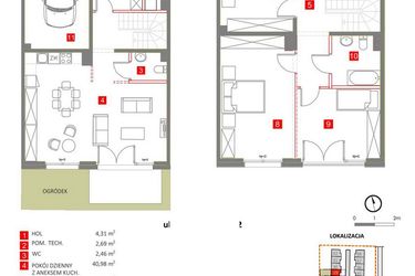 Rzut - Dom na sprzedaż 5 pokoi o powierzchni 130,81 m² - numer 29 w Słoneczny Zakątek