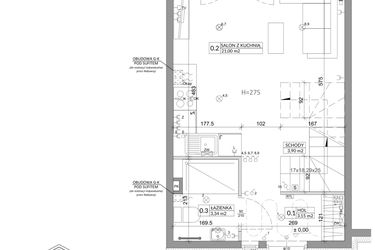 Rzut - Dom na sprzedaż 3 pokoje o powierzchni 64,2 m² - numer 24A w Ogrody Przyjaciół 5 etap II