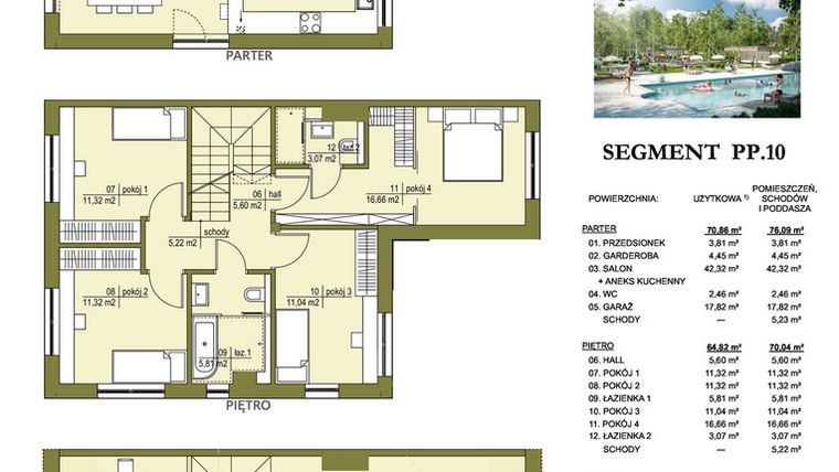 Rzut - Dom na sprzedaż 5 pokoi o powierzchni 135,68 m² - numer PP10 w Triton Country III zadanie PP