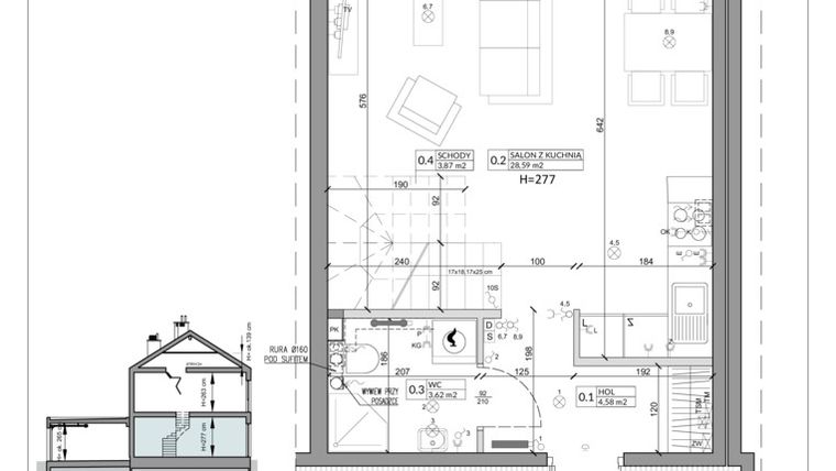 Rzut - Dom na sprzedaż 4 pokoje o powierzchni 78,29 m² - numer 12B w Novisa Modern
