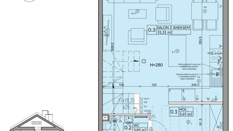 Rzut - Dom na sprzedaż 4 pokoje o powierzchni 82,62 m² - numer 56B w Nova Magdalenka 7 etap IV-VI