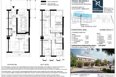 Rzut - Dom na sprzedaż 5 pokoi o powierzchni 137 m² - numer 18 w Millenova