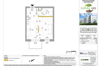 Rzut - Mieszkanie na sprzedaż 1 pokój o powierzchni 35,68 m² - numer G.23 w Osiedle Natura Life budynki GHI