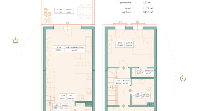 Rzut - Mieszkanie na sprzedaż 3 pokoje o powierzchni 80,66 m² - numer 5 w Wspólna 25