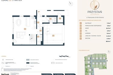 Rzut - Dom na sprzedaż 5 pokoi o powierzchni 190,06 m² - numer L2 w Przystań Złotokłos