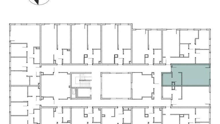 Rzut - Mieszkanie na sprzedaż 1 pokój o powierzchni 32,26 m² - numer M20 w Atrium House