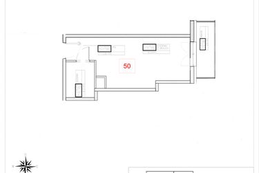 Rzut - Mieszkanie na sprzedaż 1 pokój o powierzchni 25,26 m² - numer A3-16 w Rezydencja Ogród Saski etap I i II