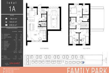 Rzut - Dom na sprzedaż 4 pokoje o powierzchni 114,3 m² - numer 1A w Family Park Ksawerów IV