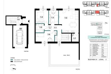 Rzut - Mieszkanie na sprzedaż 4 pokoje o powierzchni 91,31 m² - numer 61-2 w Błonie Bosco