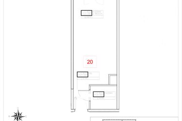 Rzut - Mieszkanie na sprzedaż 1 pokój o powierzchni 28,79 m² - numer A2-3 w Rezydencja Ogród Saski etap I i II