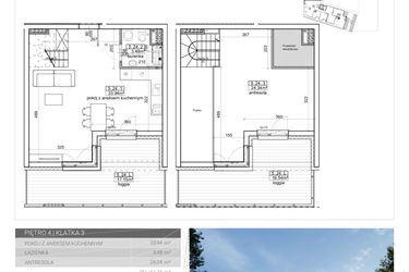 Rzut - Mieszkanie na sprzedaż 3 pokoje o powierzchni 61,46 m² - numer 96 w Wave