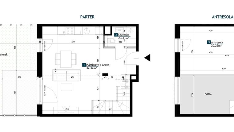 Rzut - Mieszkanie na sprzedaż 1 pokój o powierzchni 60,55 m² - numer BE0005 w Viva Cité