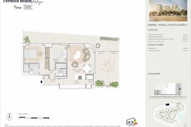 Rzut - Mieszkanie na sprzedaż 2 pokoje o powierzchni 159 m² - numer P2P5P-D w Termica Beach
