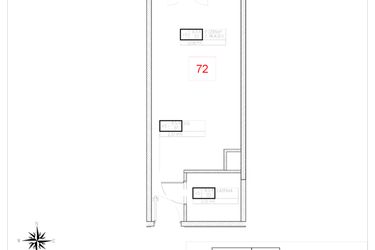 Rzut - Mieszkanie na sprzedaż 1 pokój o powierzchni 28,9 m² - numer A5-4 w Rezydencja Ogród Saski etap I i II