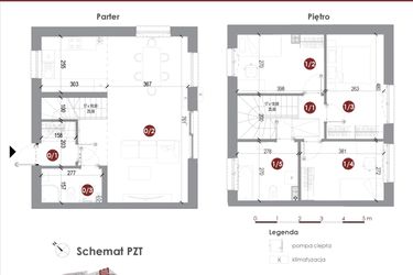 Rzut - Dom na sprzedaż 4 pokoje o powierzchni 87,97 m² - numer 15 w Parkowy Zakątek