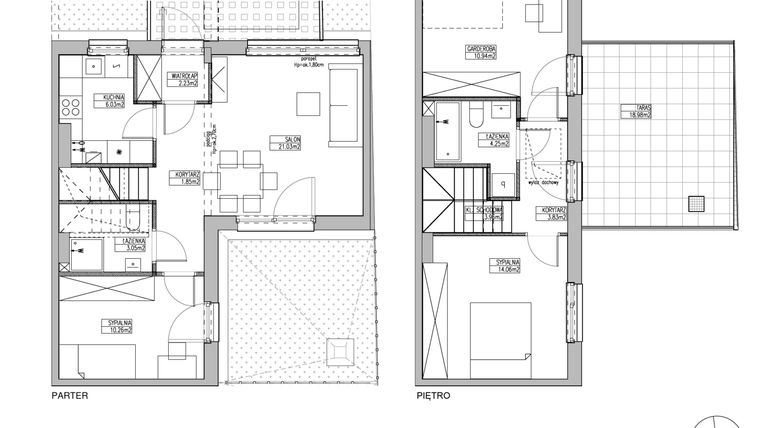 Rzut - Dom na sprzedaż 4 pokoje o powierzchni 81,49 m² - numer RJ5/C1/C14/A w Robyg Jagodno