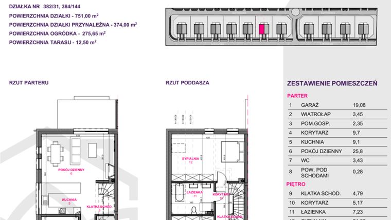 Rzut - Dom na sprzedaż 4 pokoje o powierzchni 135,8 m² - numer III.A6.M1 w Osiedle Kwiatowe Tarasy etap IIIA
