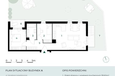 Rzut - Mieszkanie na sprzedaż 3 pokoje o powierzchni 62,4 m² - numer M1 w Park-Wojszyce