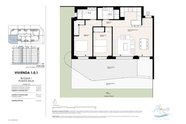 Rzut - Mieszkanie na sprzedaż 2 pokoje o powierzchni 143,46 m² - numer 101 w Alonis Living