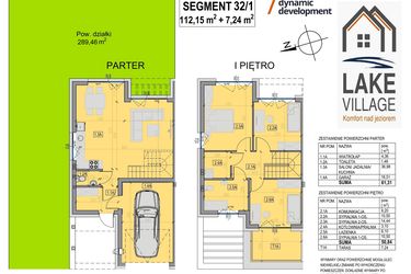 Rzut - Dom na sprzedaż 4 pokoje o powierzchni 112 m² - numer 32/1 w Lake Village etap V