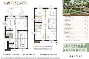 Rzut - Dom na sprzedaż 4 pokoje o powierzchni 139,07 m² - numer 9A w Lawinowa 18 - Etap III