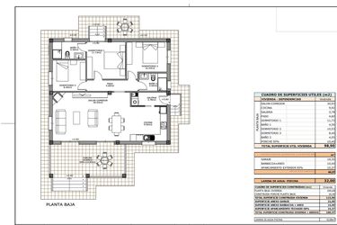 Rzut - Dom na sprzedaż 3 pokoje o powierzchni 120 m² - numer 120 w Domy w Prado - 64110208