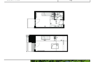 Rzut - Mieszkanie na sprzedaż 2 pokoje o powierzchni 42,24 m² - numer AB.4.060 w Nadolnik Compact Apartments etap III