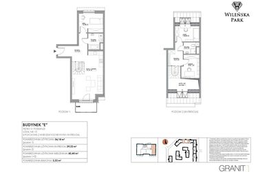 Rzut - Mieszkanie na sprzedaż 3 pokoje o powierzchni 85,4 m² - numer E10 w Wileńska Park