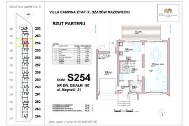Rzut - Dom na sprzedaż 4 pokoje o powierzchni 106,5 m² - numer S254 w Villa Campina Magnolia