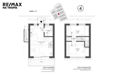 Rzut - Dom na sprzedaż 3 pokoje o powierzchni 49,8 m² - numer C10 w Sea House Wicie