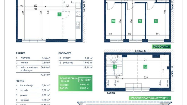 Rzut - Dom na sprzedaż 5 pokoi o powierzchni 113,13 m² - numer 15 w Vista Forest Stabłowice