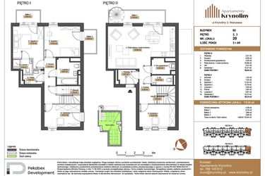 Rzut - Mieszkanie na sprzedaż 5 pokoi o powierzchni 118,56 m² - numer 20.B5 w Apartamenty Krynoliny