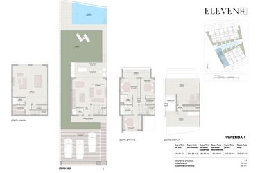 Rzut - Mieszkanie na sprzedaż 3 pokoje o powierzchni 210,85 m² - numer 1 w Eleven 41