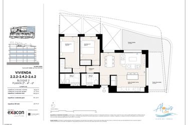 Rzut - Mieszkanie na sprzedaż 2 pokoje o powierzchni 117,01 m² - numer 22. w Alonis Living II