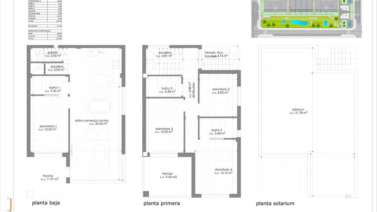 Rzut - Dom na sprzedaż 4 pokoje o powierzchni 121,03 m² - numer 23 w Domy w Pilar de la Horadada - 31664834