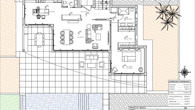 Rzut - Dom na sprzedaż 4 pokoje o powierzchni 550 m² - numer 50087 w Willa w Teulada - 62205143