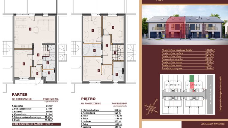 Rzut - Dom na sprzedaż 4 pokoje o powierzchni 109,84 m² - numer 6/2 w Dzielnica Hrabska