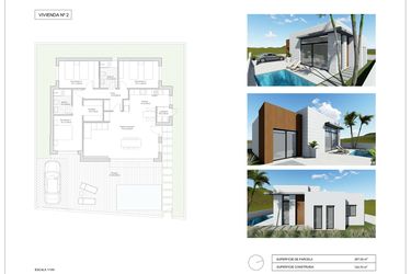 Rzut - Dom na sprzedaż 3 pokoje o powierzchni 117 m² - numer 5 w Domy w Pilar de la Horadada - 66958726