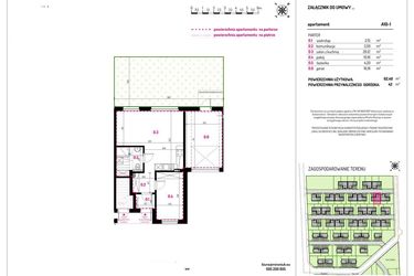 Rzut - Mieszkanie na sprzedaż 2 pokoje o powierzchni 62,4 m² - numer A10-1 w Aleja Kwitnącej Wiśni