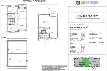 Rzut - Dom na sprzedaż 5 pokoi o powierzchni 123,02 m² - numer 2C w Białołęcka 327
