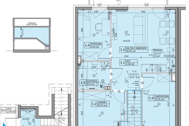 Rzut - Mieszkanie na sprzedaż 4 pokoje o powierzchni 62,57 m² - numer 55B w Domy na Witosa etap 2A i 2B