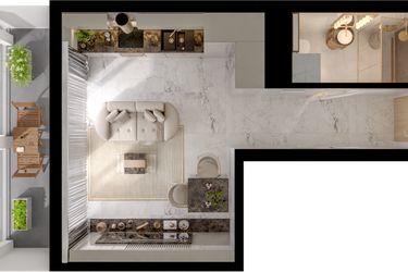 Rzut - Mieszkanie na sprzedaż 1 pokój o powierzchni 27,86 m² - numer A5/4/31 w GEMINI G-7