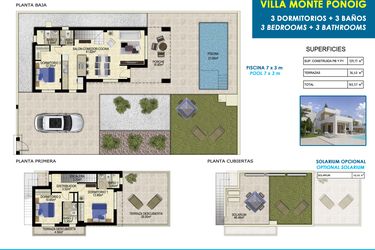 Rzut - Dom na sprzedaż 3 pokoje o powierzchni 165,57 m² - numer 7 w Dom w Polop - 26325402
